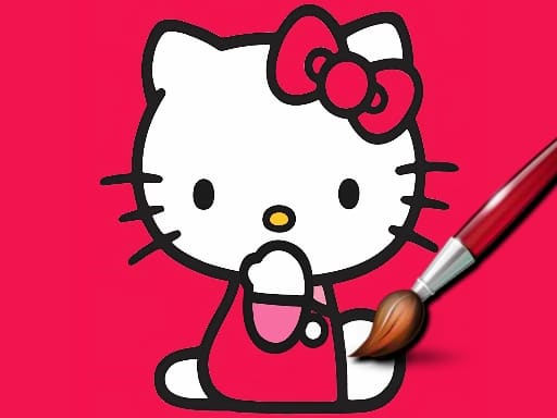 Easy Coloring Kitty