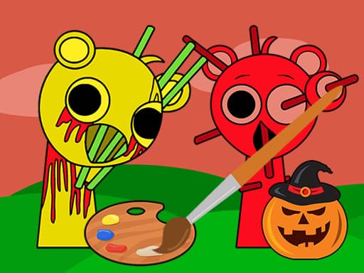 Halloween Sprunki Coloring Book
